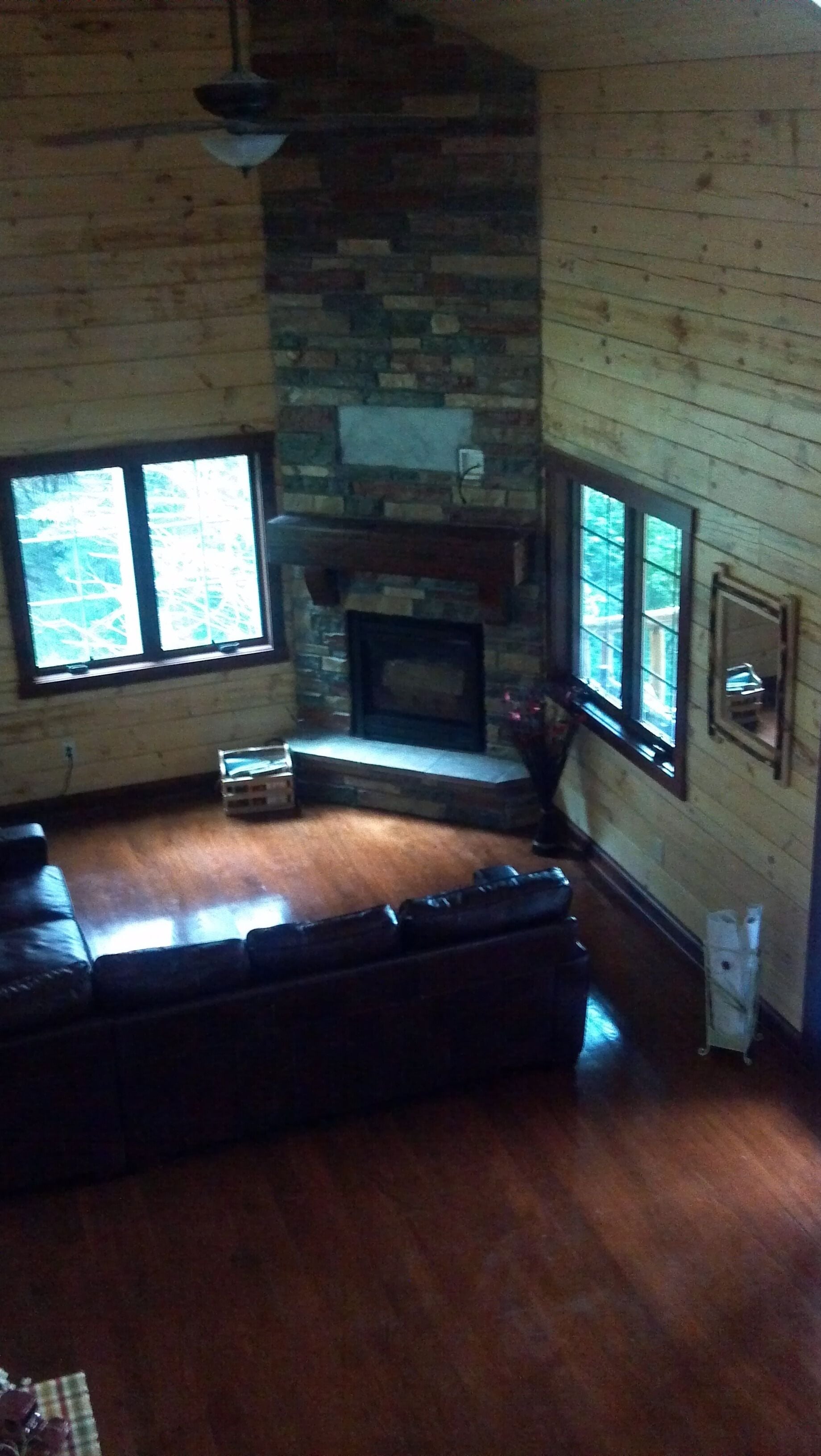 Smart TV, fireplace, video games, DVD player