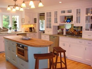 Fridge, microwave, oven, stovetop - Osterville Cape Cod-Style Home - One Block from North Bay! (Osterville)