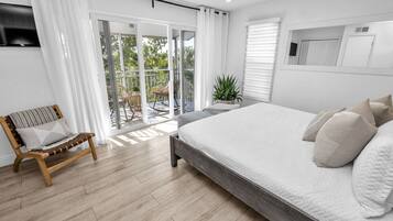 3 bedrooms, memory-foam beds, iron/ironing board, travel cot