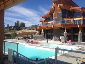 An infinity pool, a heated pool