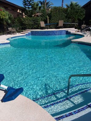 A heated pool