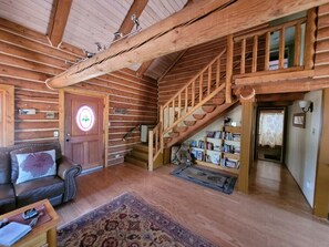 Smart TV, fireplace, DVD player, video library