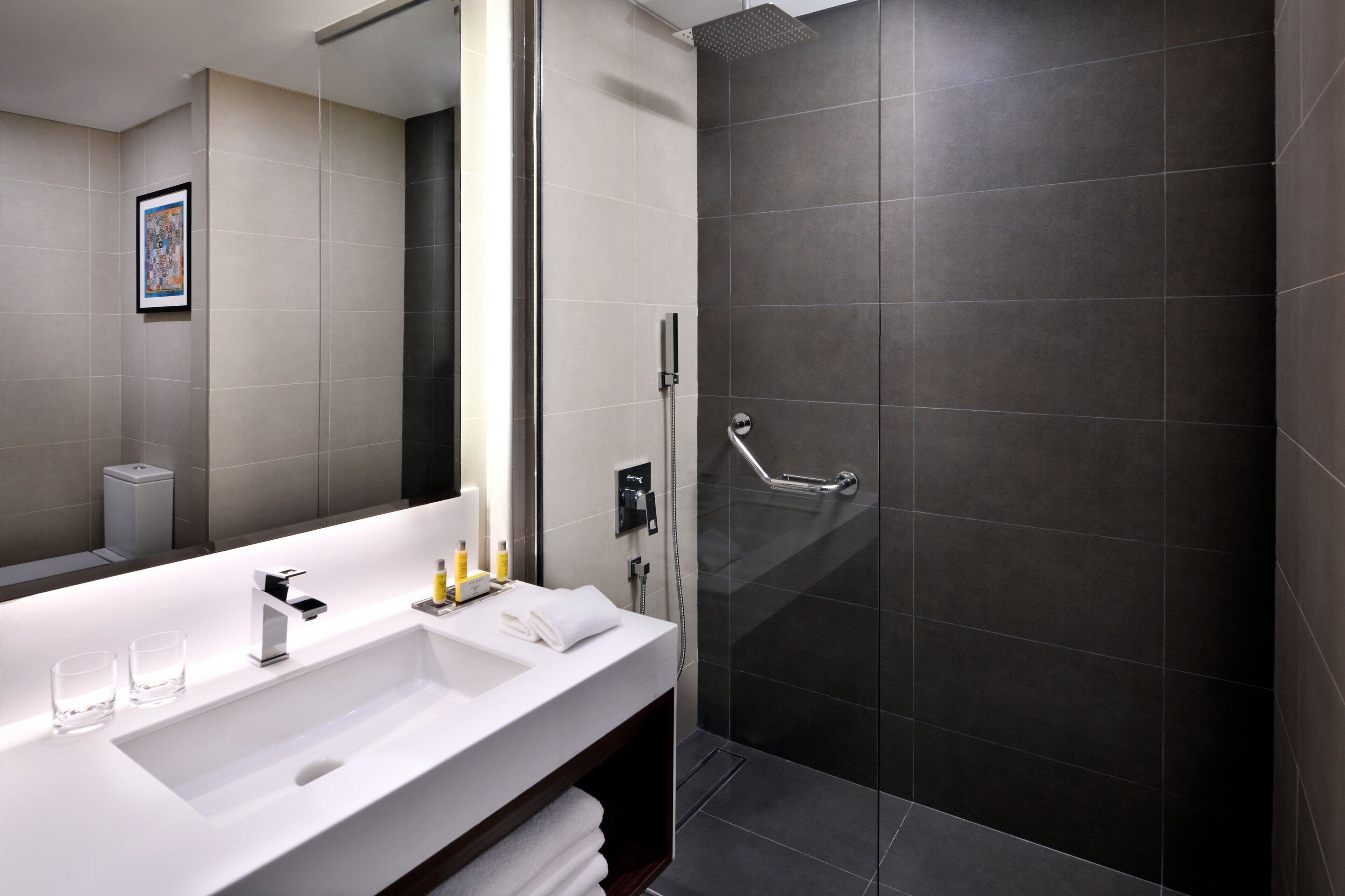 free toiletries, hair dryer, bathrobes, slippers