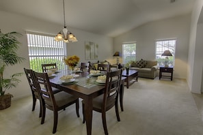 Dining - 4 Bedroom 3 bathroom Executive Villa. Gorgeous view from the pool deck.  (Davenport)