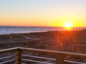 Property grounds - DIRECT OCEANFRONT Duplex with large deck next to Oceanana Fishing Pier. (Atlantic Beach)