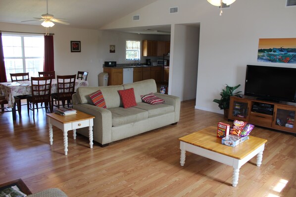 Smart TV, DVD player, books, video library - Water Front Beach House on the Bay, Boat Launch, WiFi, and Great Sunset Views (Pass Christian)