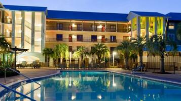 A heated pool