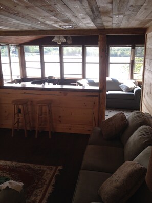 Smart TV, DVD player, books, video library
