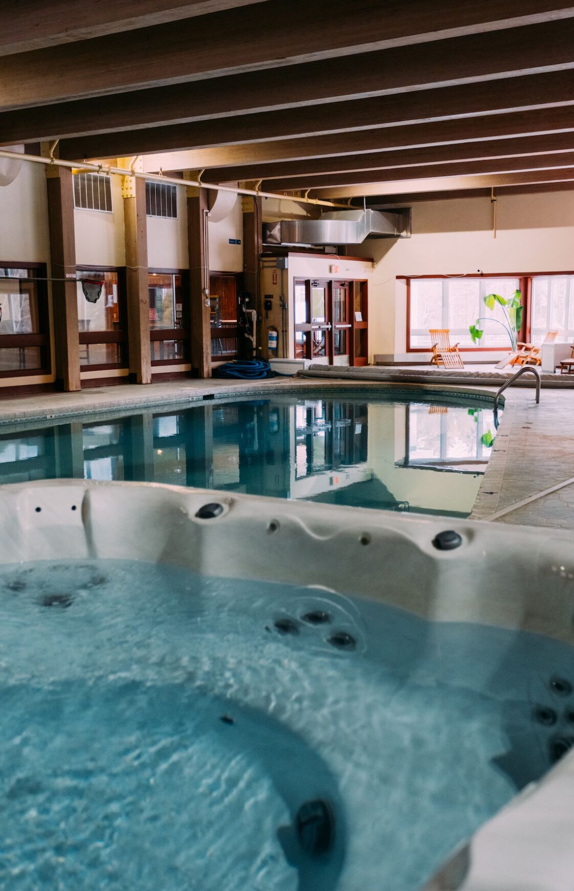 Indoor pool, outdoor pool