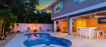 Lyxiga Upscale Beach Home Steg frÄn Mexikanska golfen, uppvÀrmd pool, Spa & Cabana
