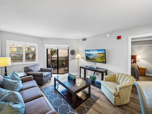 Smart TV, DVD player, books, video library