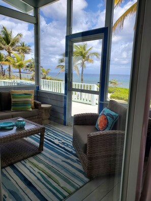 TV, fireplace, video games, DVD player - Beach Front Paradise Home.  Luxurious Funishings! (Cayman Brac)
