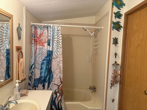 Combined shower/bathtub, hair dryer, towels, soap - COOL CHAZ Waterfront River 2 bedroom Rental-4Kayaks-1Canoe-2docks-boathouse (Homosassa)