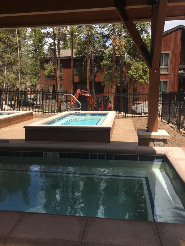 Outdoor pool, a heated pool