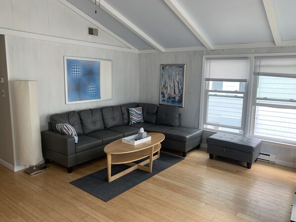 TV, DVD player, stereo