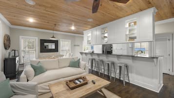 TV, DVD player, books, video library