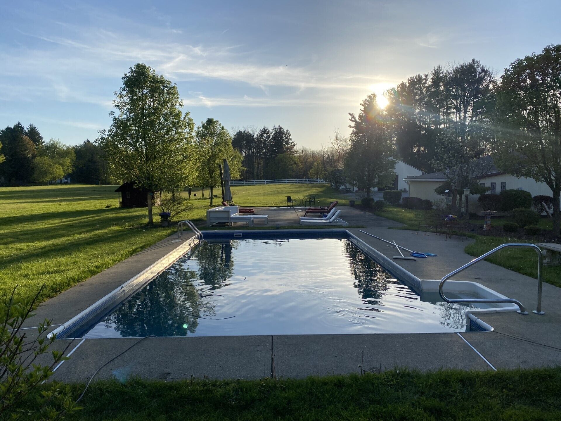 Piscina all'aperto, una piscina riscaldata