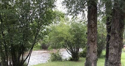 Newly Remodeled Historic Log Cabin on Banks of Horse Creek
