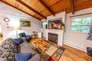 TV connectée, cheminée