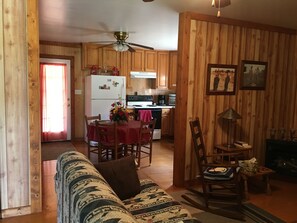 TV, DVD player, stereo