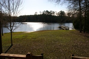 Property grounds - Beautiful Log Cabin with Private Dock and Boat Ramp (Leesville)