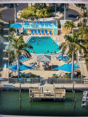 Outdoor pool, a heated pool