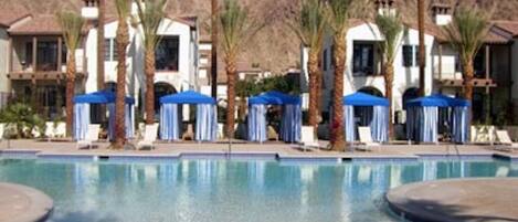 Outdoor pool, a heated pool