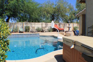 A heated pool