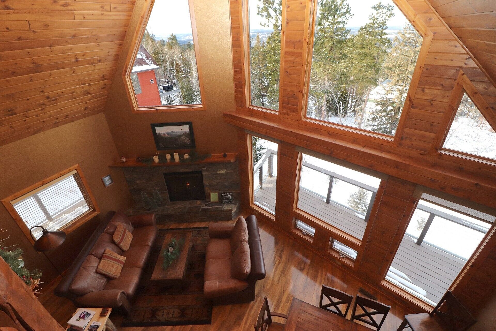 TV, fireplace, DVD player, foosball