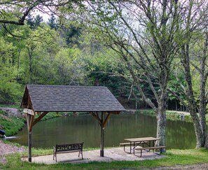 Outdoor dining - Romance with this Gorgeous Mnt View’ minutes to downtown Boone , Gated community (Boone)