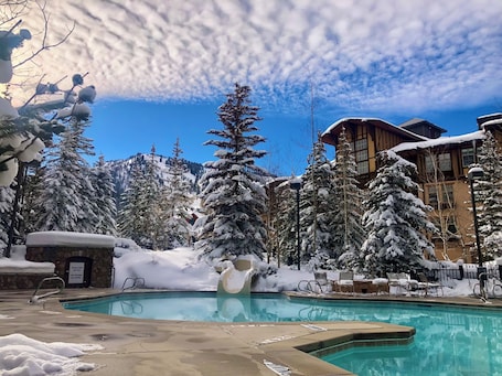 Outdoor pool, a heated pool. Ski In and Ski Out 2 Bedroom & 2 Bathroom at BeautifulSolitude Mountain Resort