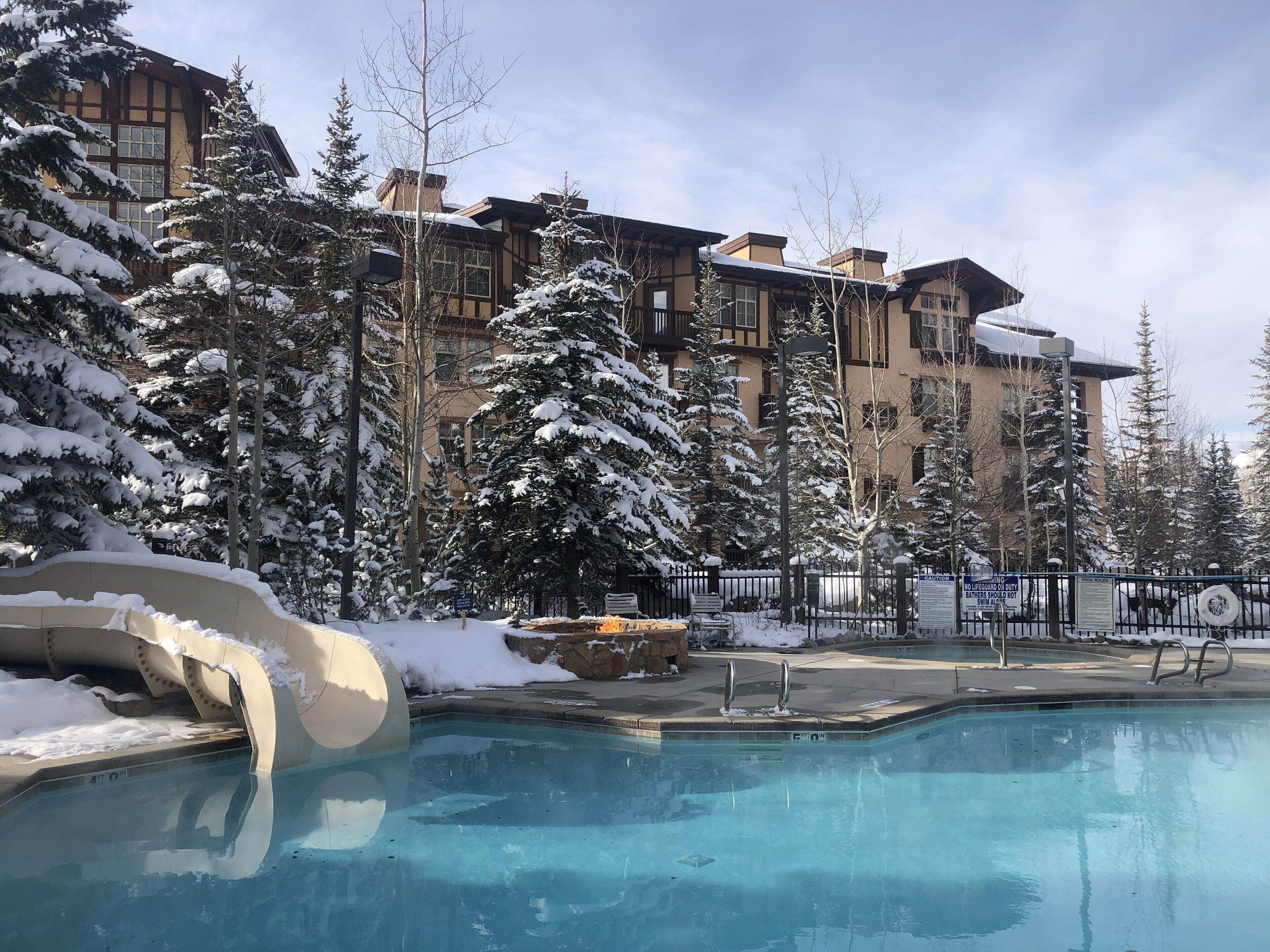 Outdoor pool, a heated pool