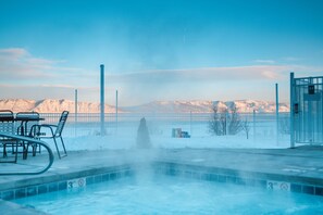 Outdoor pool, a heated pool