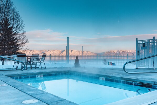 Outdoor pool, a heated pool