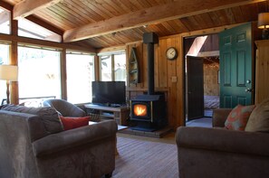 Fernseher, Kamin, Videospiele, DVD-Player