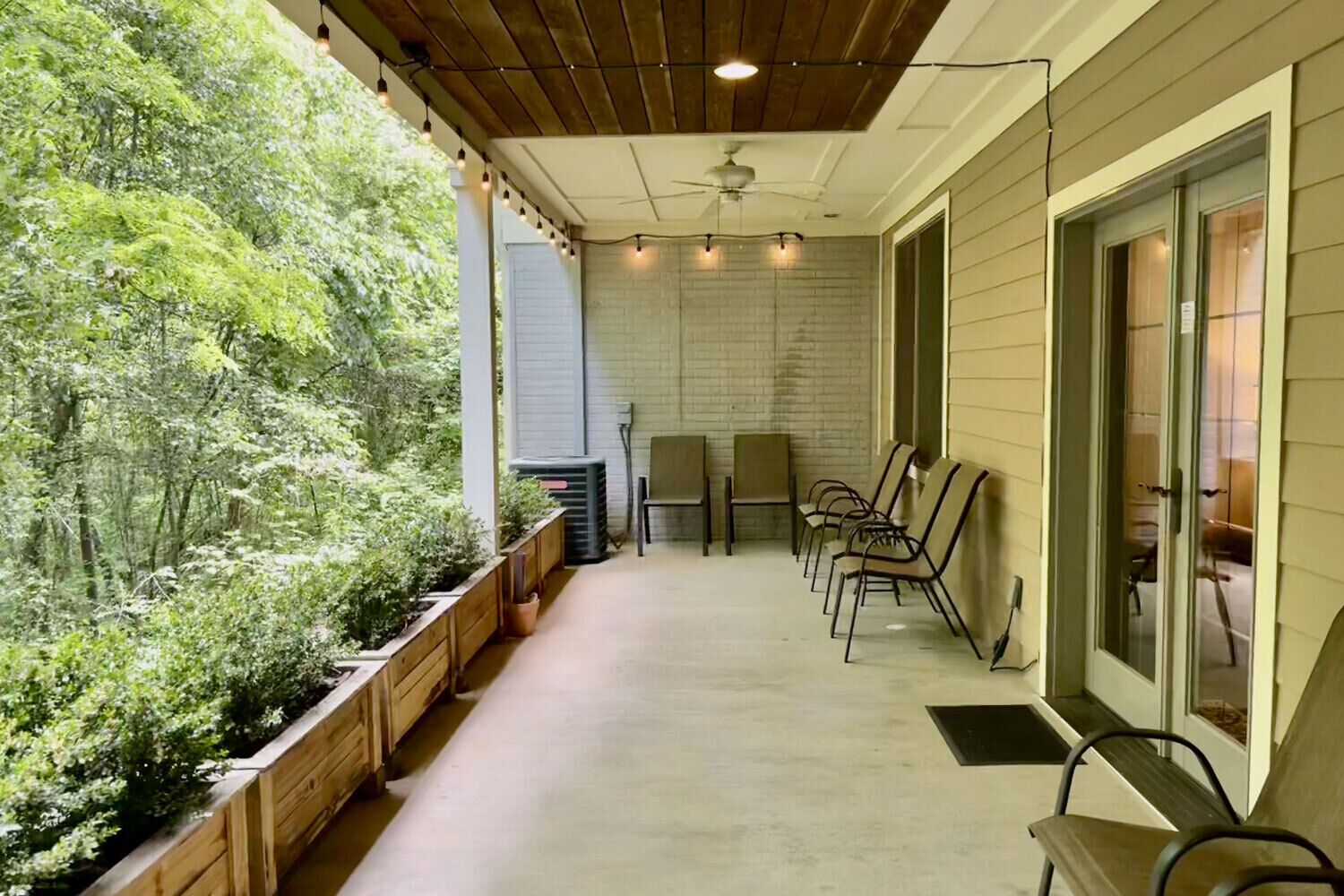 Outside gathering spaces: 10 x 40 ft. covered porch.