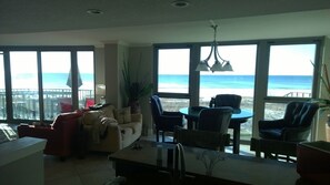 TV, DVD player, books, video library