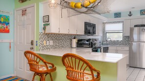 Fridge, microwave, oven, stovetop - Sandy Cheeks & Barefeet, Gorgeous Gulf beach Place, Summer
specials (Holmes Beach)