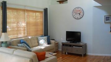 Télévision, lecteur de DVD, livres