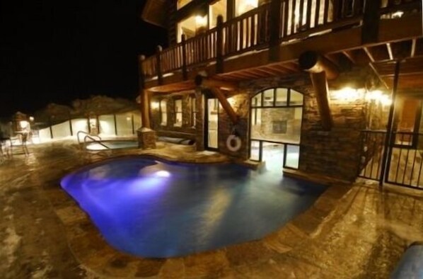 Indoor pool, outdoor pool - Premier Mountain Home Includes Private Lodge with Pool & Ski in/out Access (Big Sky)