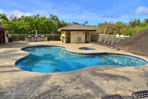 Outdoor pool, a heated pool