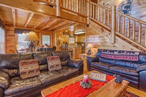 Smart TV, fireplace, DVD player, video library