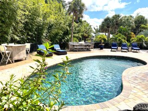 Outdoor pool, a heated pool