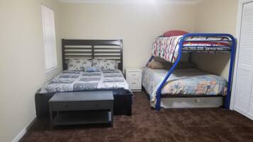 2 bedrooms, travel crib, free WiFi, bed sheets