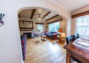 TV, fireplace, DVD player