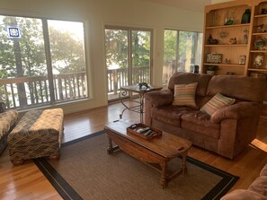 Smart TV, DVD player, books, video library