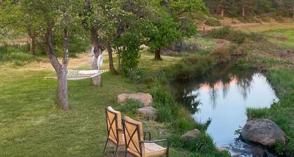 500 hehtaarin karjatila Shasta-vuoren juurella.