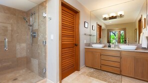 Bathtub, hair dryer, towels, soap