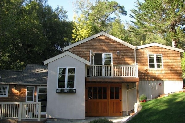 Fantastic Mill Valley Cottage! Front view. Front door on left off of front deck.