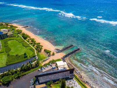 Very,  very affordable. Steps to paved, oceanfront path. Oceanside, end unit